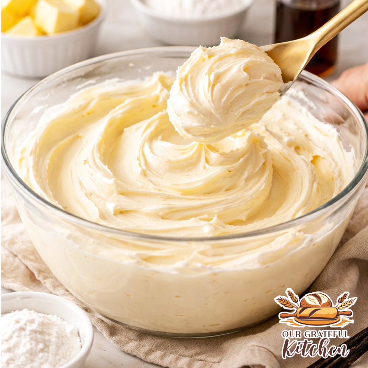 Classic Vanilla Buttercream Frosting (Light, Fluffy, and Perfect for Piping)