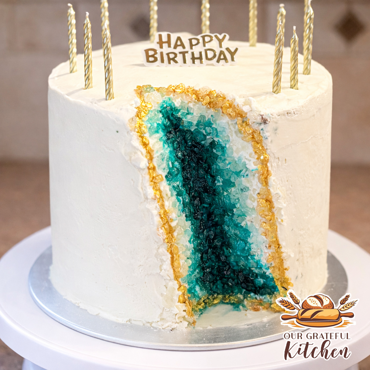 How to Make a Geode Birthday Cake (Surprisingly Doable at Home)