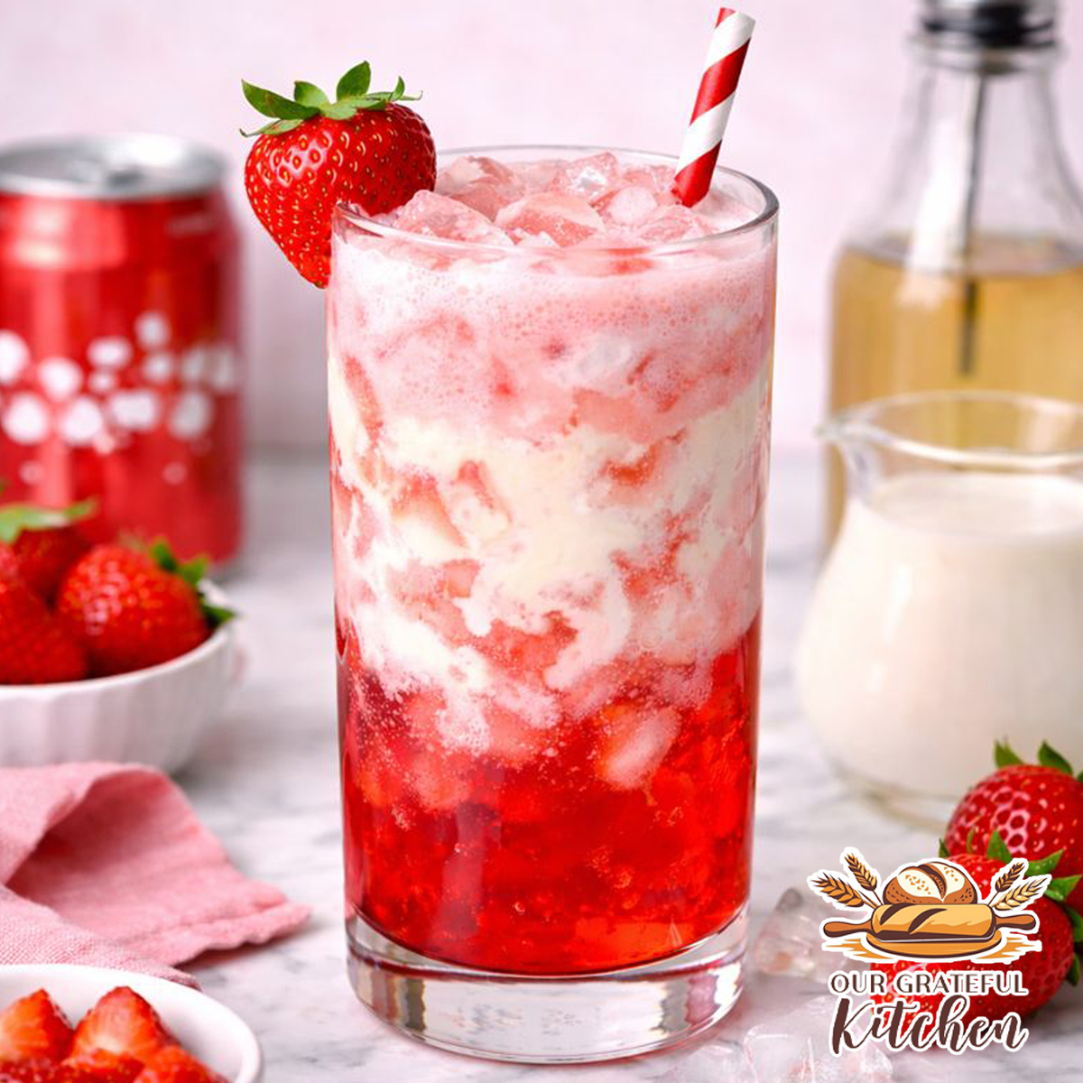 Pink Lady Strawberry Dirty Soda