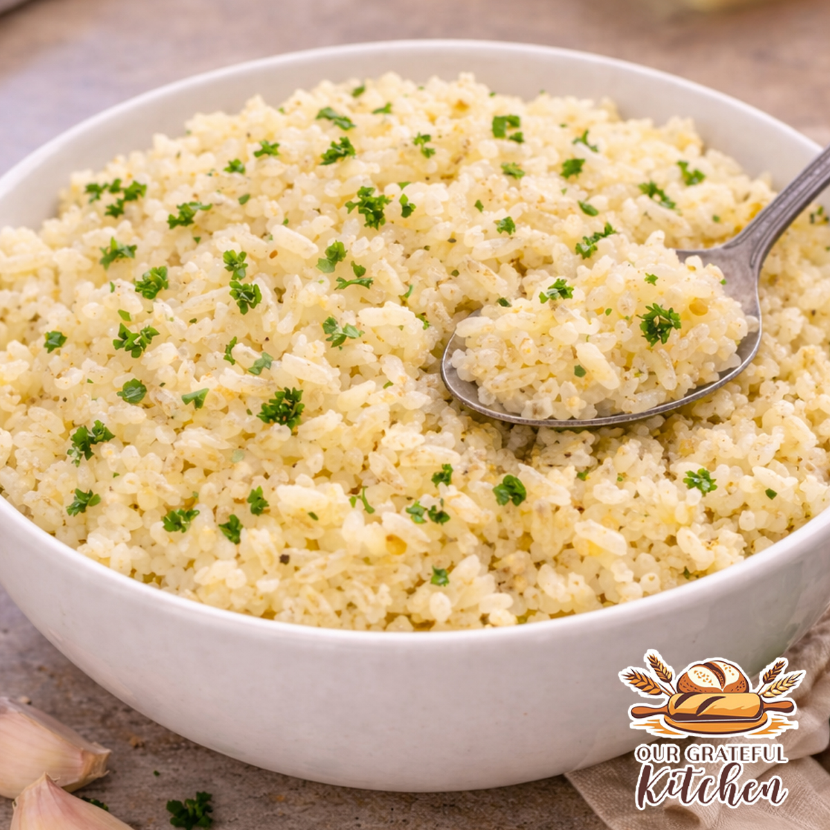 Garlic Butter Rice (Easy One-Pot Side Dish)